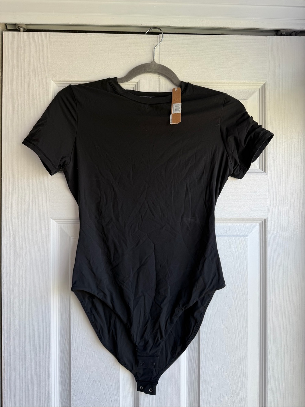 Skims Fits Everybody T-Shirt Bodysuit Onyx Large